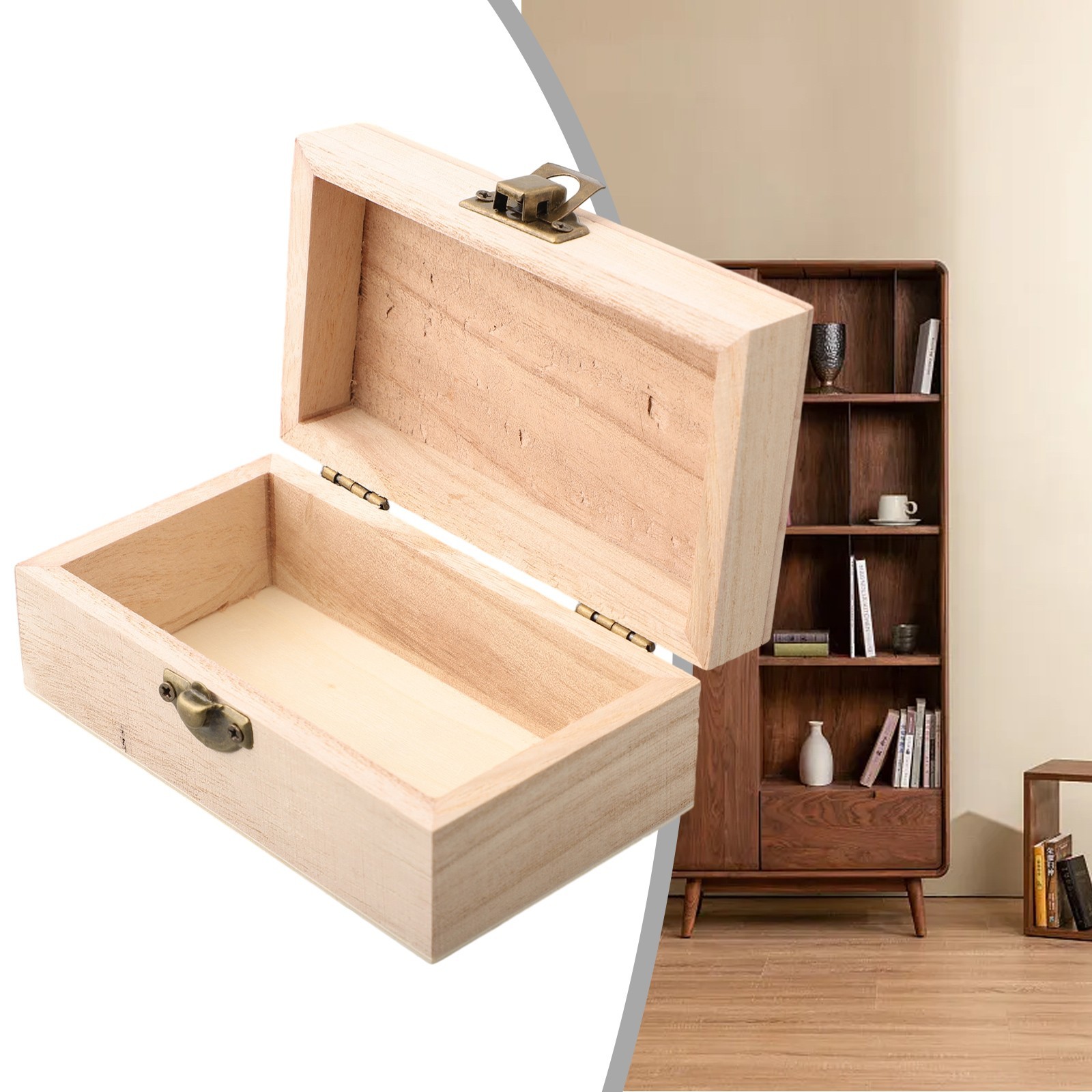 High Quality Box Wooden Box Replacement Wedding Cleaning Hinged Storage