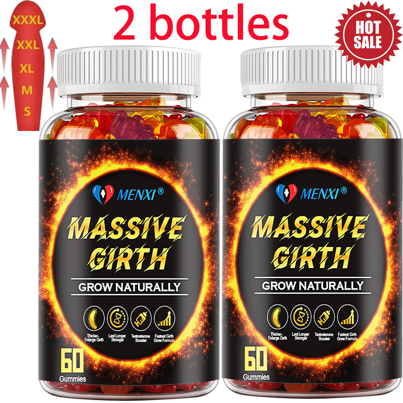XXXXL Plus Size Male ENLARGER Longer Wider Bigger Man Natural Growth 120 Gummies
