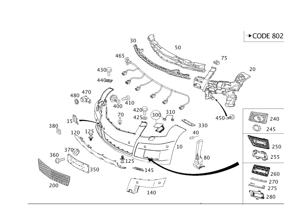 Genuine Mercedes-Benz Electrical Wiring Harness 204-440-59-50