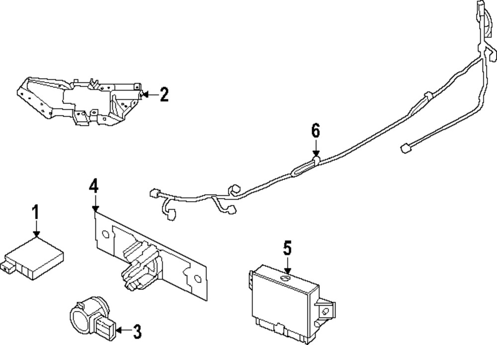 Genuine Nissan Parking Aid System Wiring Harness 24093-6RZ0C
