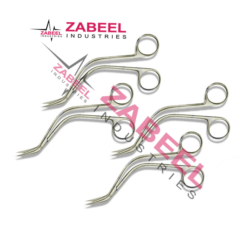 DeBakey Offset Scissor S Shaped Premium Micro Surgery Instruments