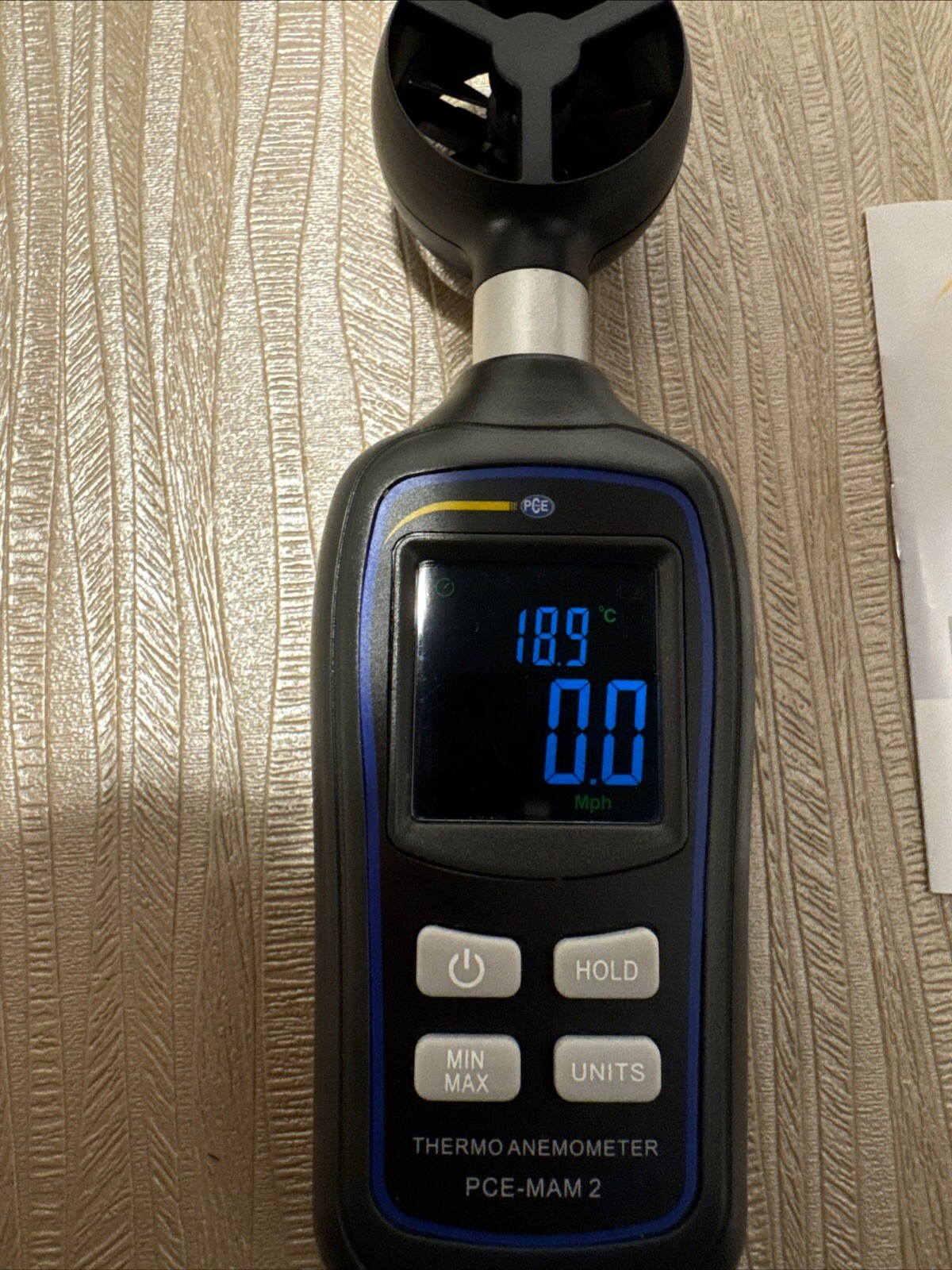 PCE Instruments PCE-MAM 2 - Handheld Anemometer with Temperature