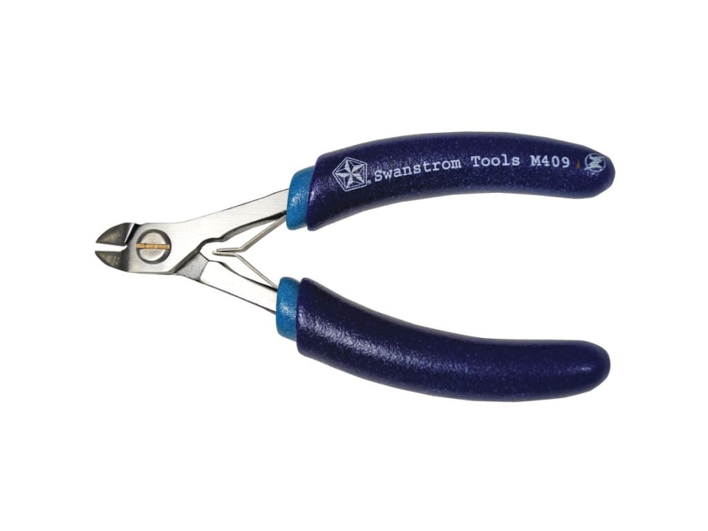 Swanstrom M409 - M409 ESD-Safe Oval Head Diagonal Bevel Cutter, 4-3/4 inch Long