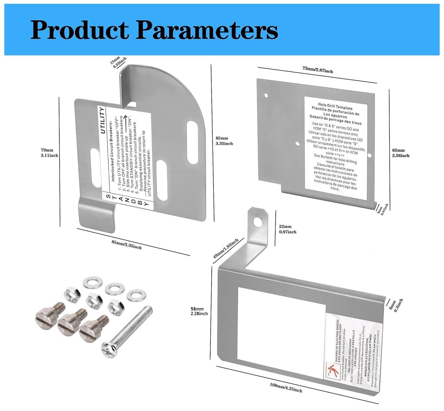 Homeline Generator Interlock Kit for 150A-225A Load Centers