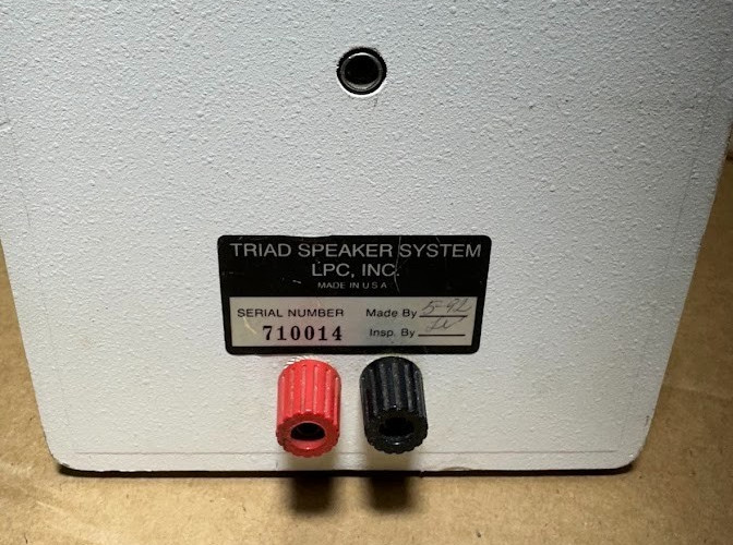 vintage triad satellite speaker system single