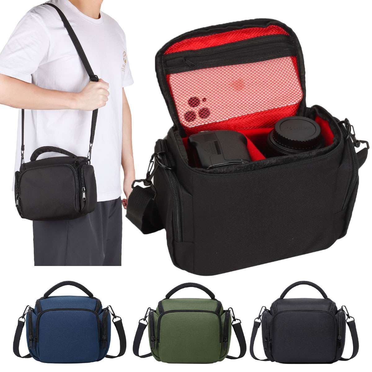 Camera Backpack Shoulder Bag Waterproof Case for Canon Nikon Sony DSLR Digital