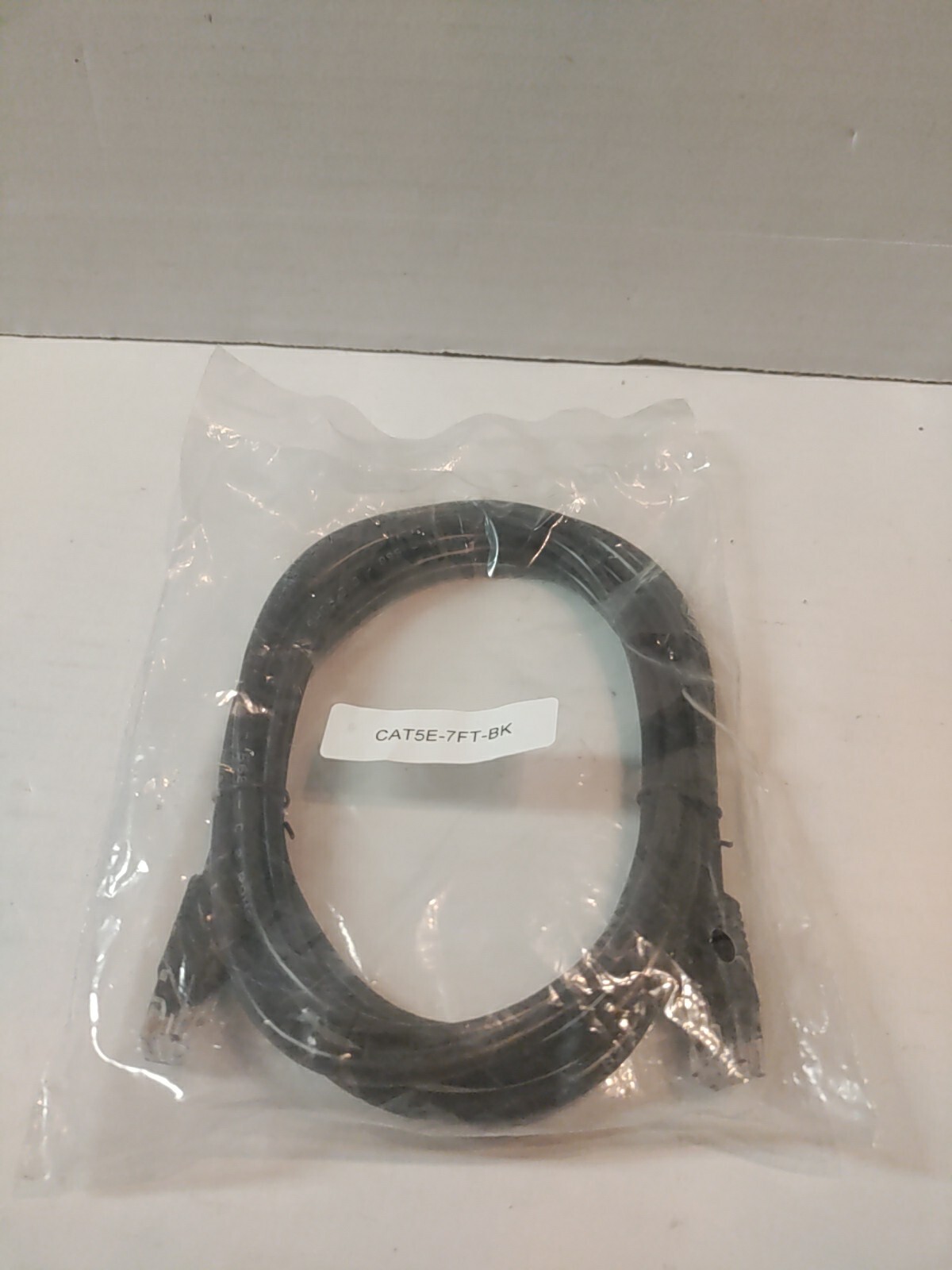 Cat 5e Patch Ethernet Cable - Black 7” Universal RoHS Compliant