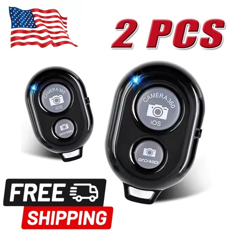 2X Bluetooth Camera Remote – Wireless Clicker for iPhone & Android Photos/Videos