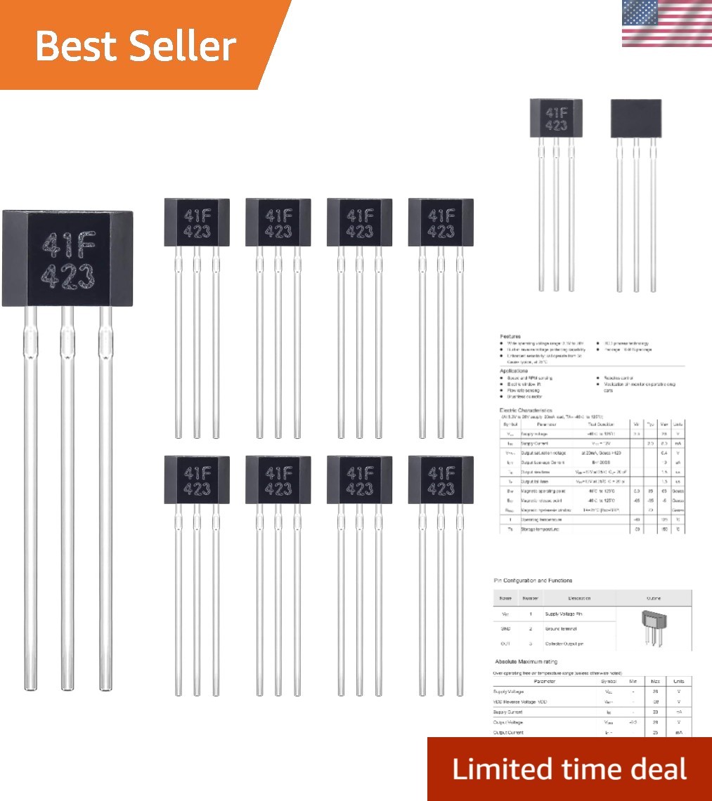 20PCS Compact SH41/SS41F Hall Effect Sensors - Ideal for Electronics Projects