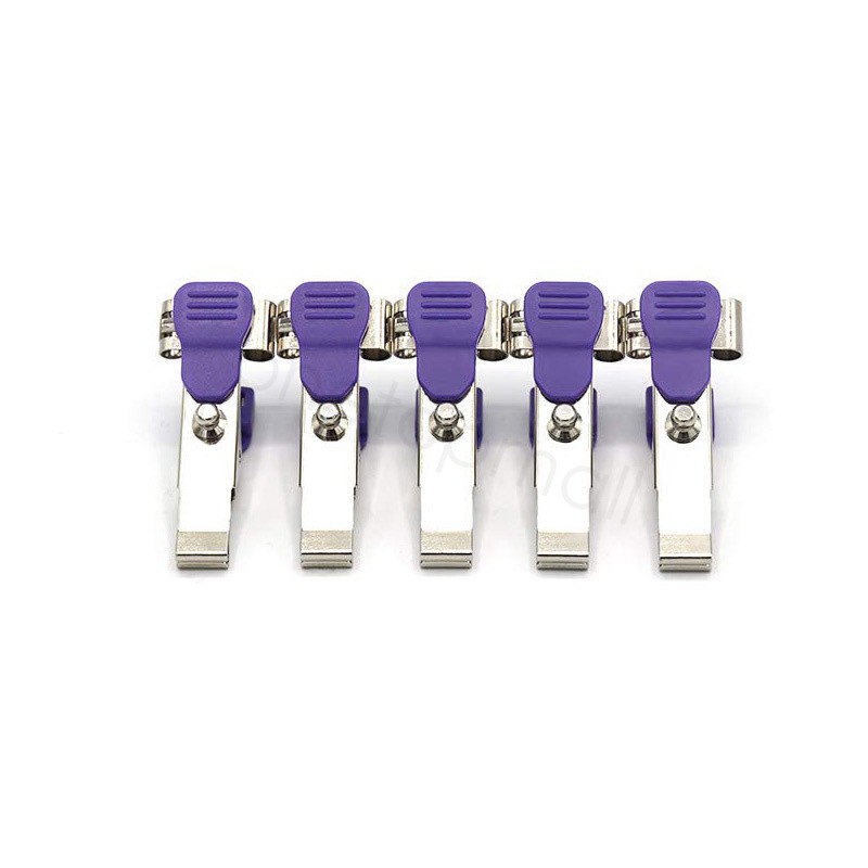 5 Pack Veterinary EKG ECG Alligator Electrode Clip Universal Snap Connection