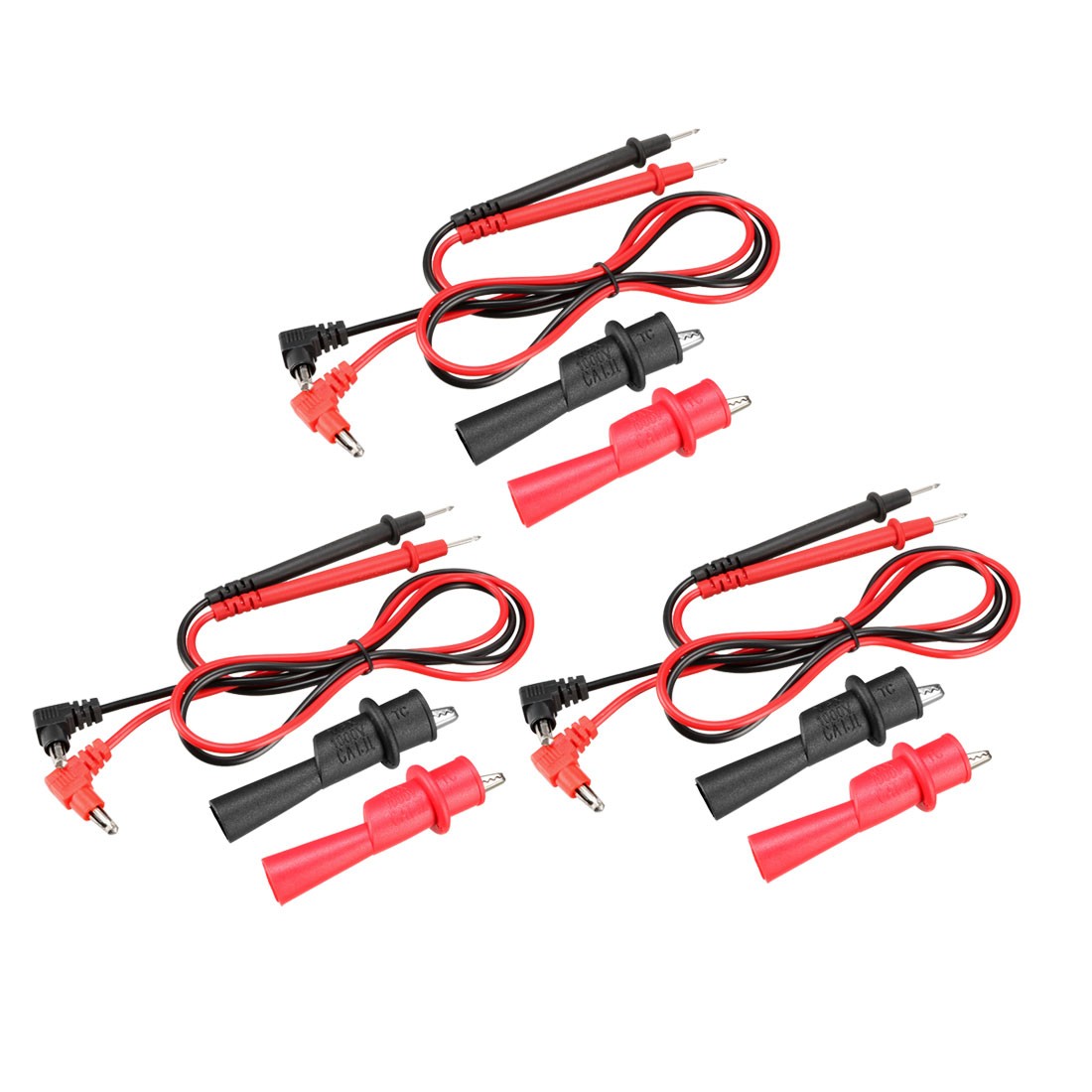 Multimeter Test Leads Banana Plug w Probe and Alligator Clips,10A,12-in-1 Set