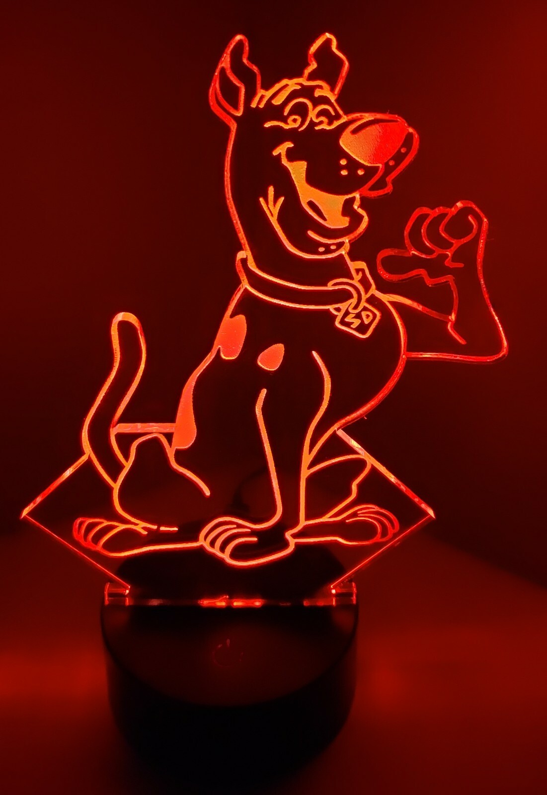Scooby-Doo 3D LED Night Light 16 Color Changing Acrylic Decor W/ Remote & Base