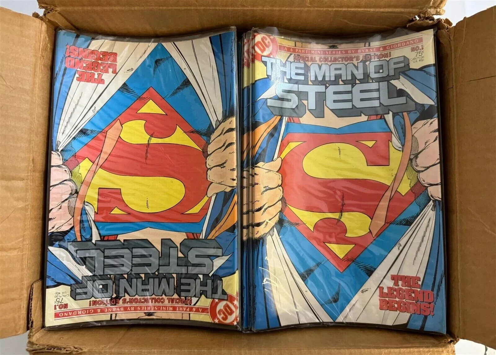 MAN OF STEEL #1 VARIANT COVER NM 9.6 9.8 SUPERMAN Copper Age DC COMICS 1986