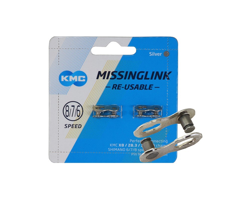 2x KMC 6/7/8 Speed Master MissingLink 7.3mm Pin Quick Connect Chain Connector.
