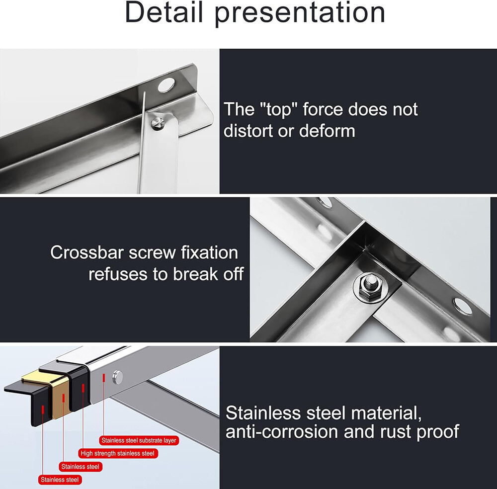 2x Wall Mounting Bracket Stainless Steel For Outdoor Mini Split Air Conditioner