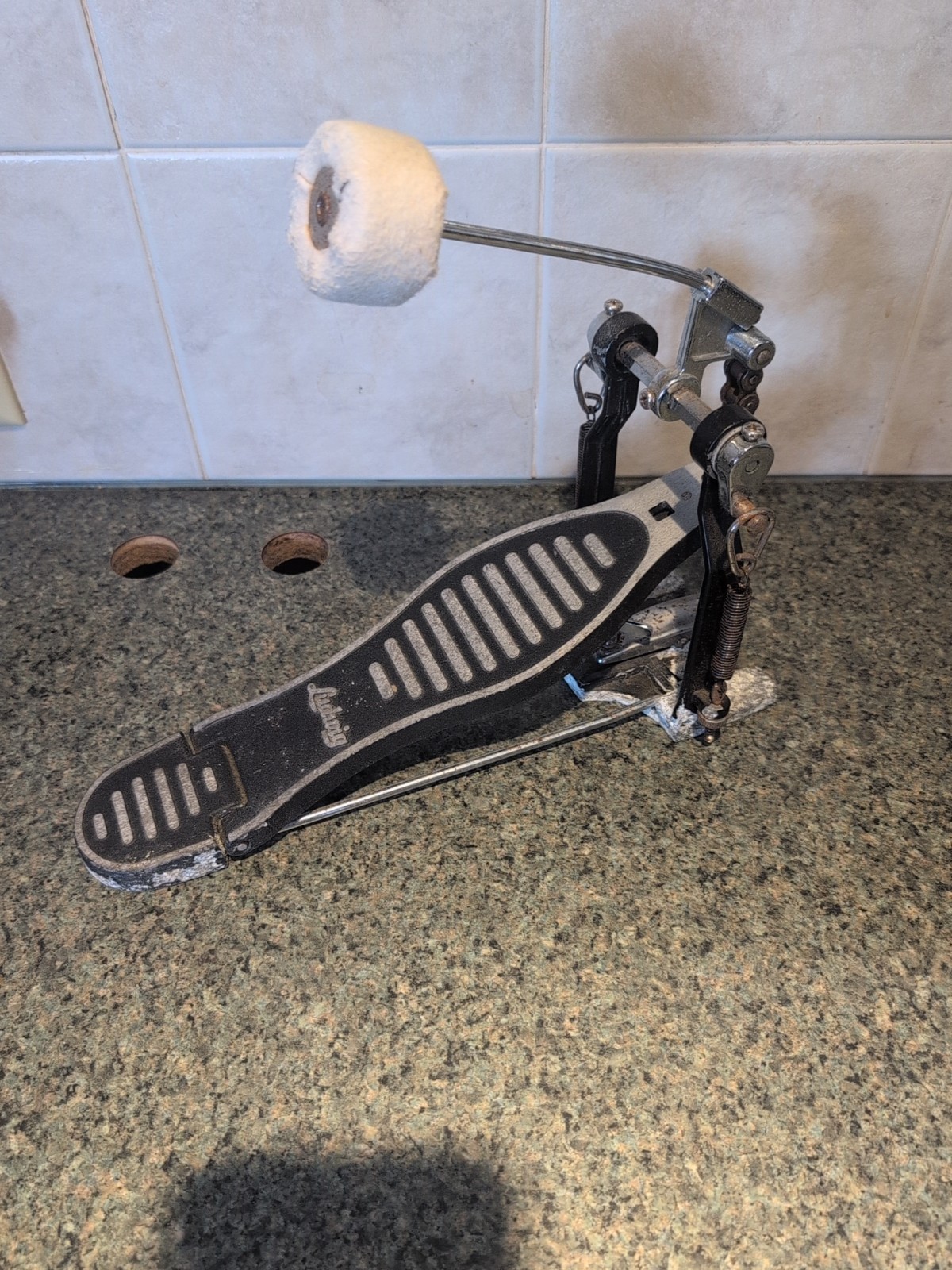 VTG LUDWIG DC-110 FOOT PEDAL Single Chain Bass Drum Pedal MP Marked Felt Beater