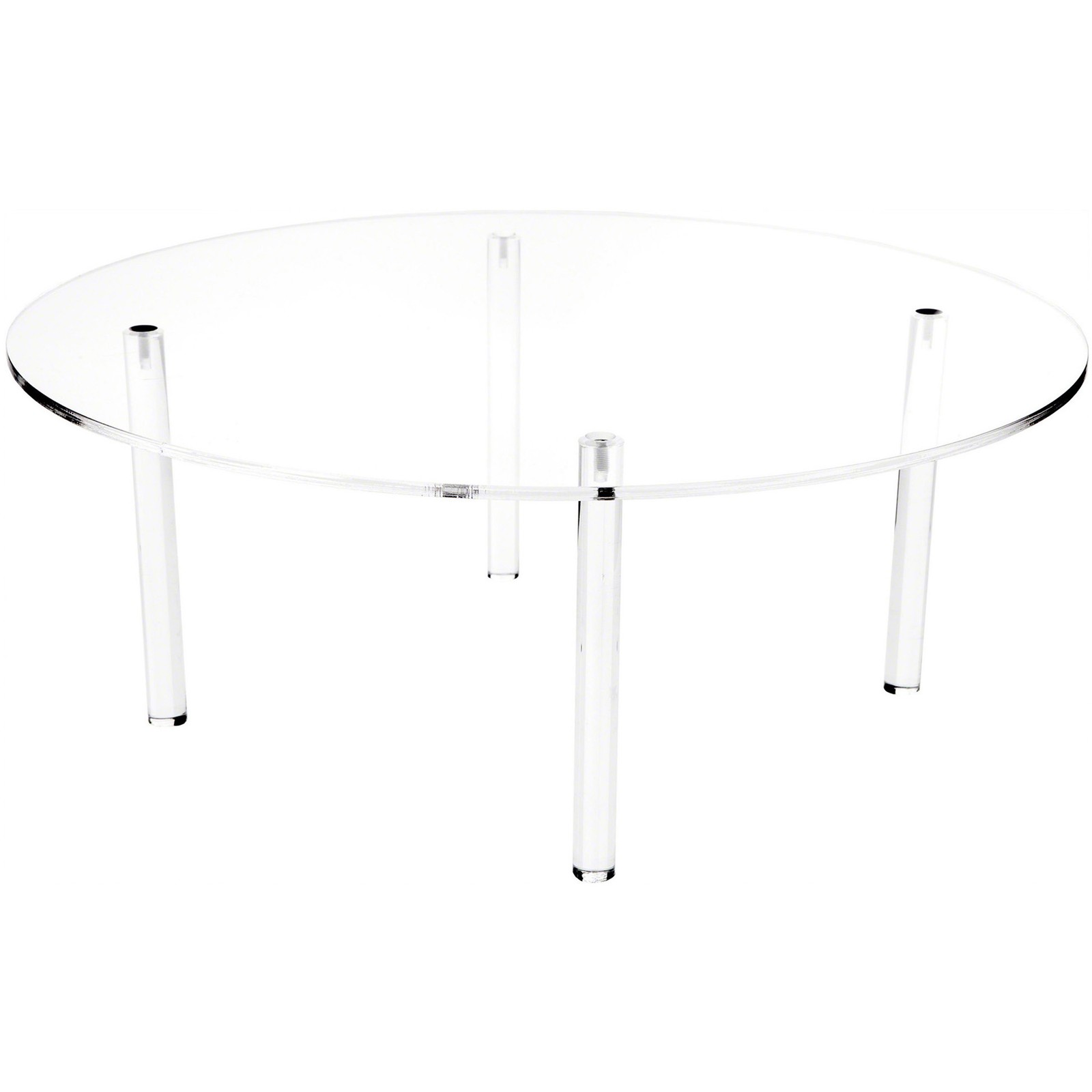 Plymor Clear Acrylic Round 4-Leg Display Riser, 8" H x 20" W