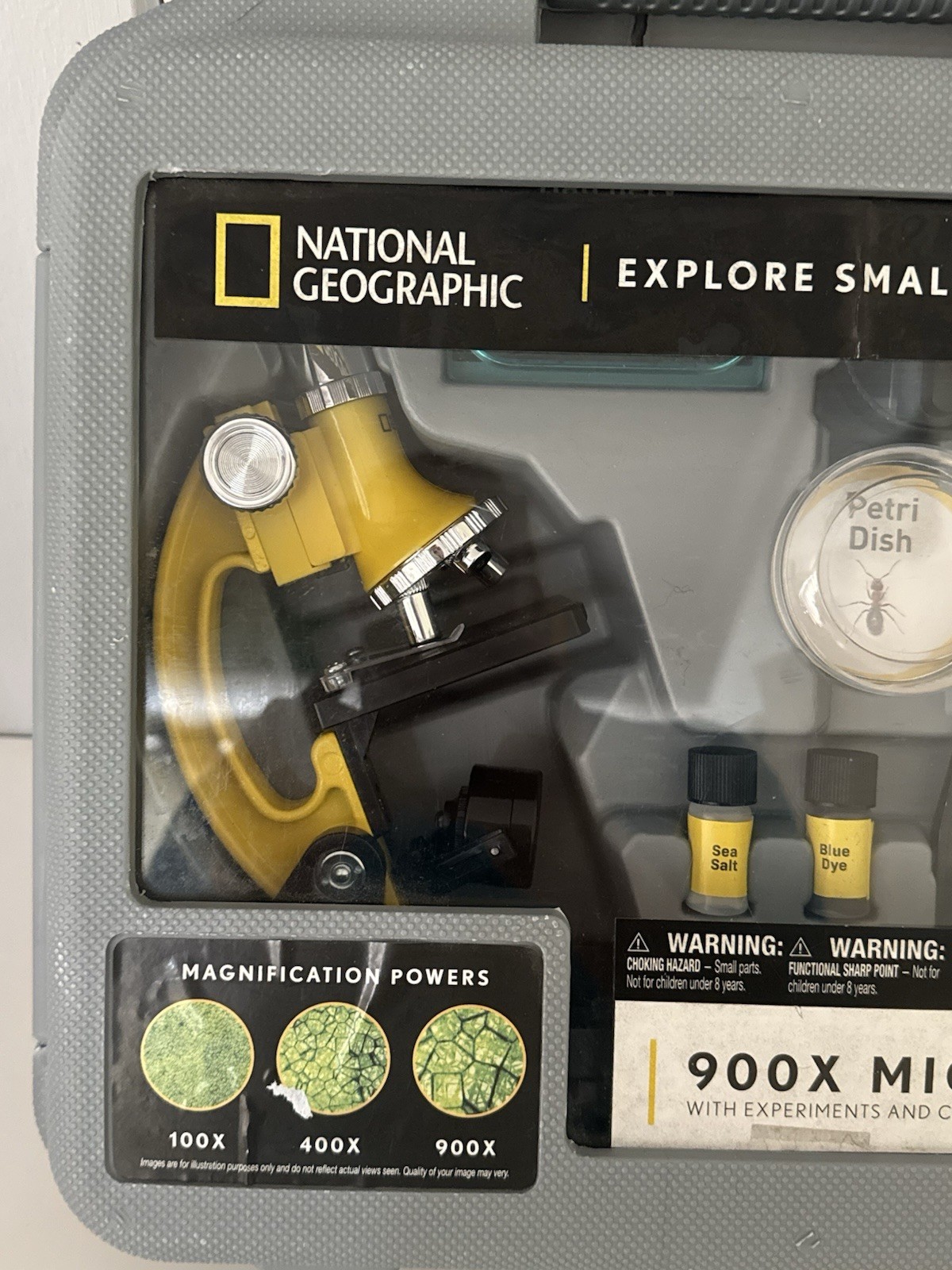 Explore Scientific National Geographic 900x Microscope w/Case NEW OPEN BOX