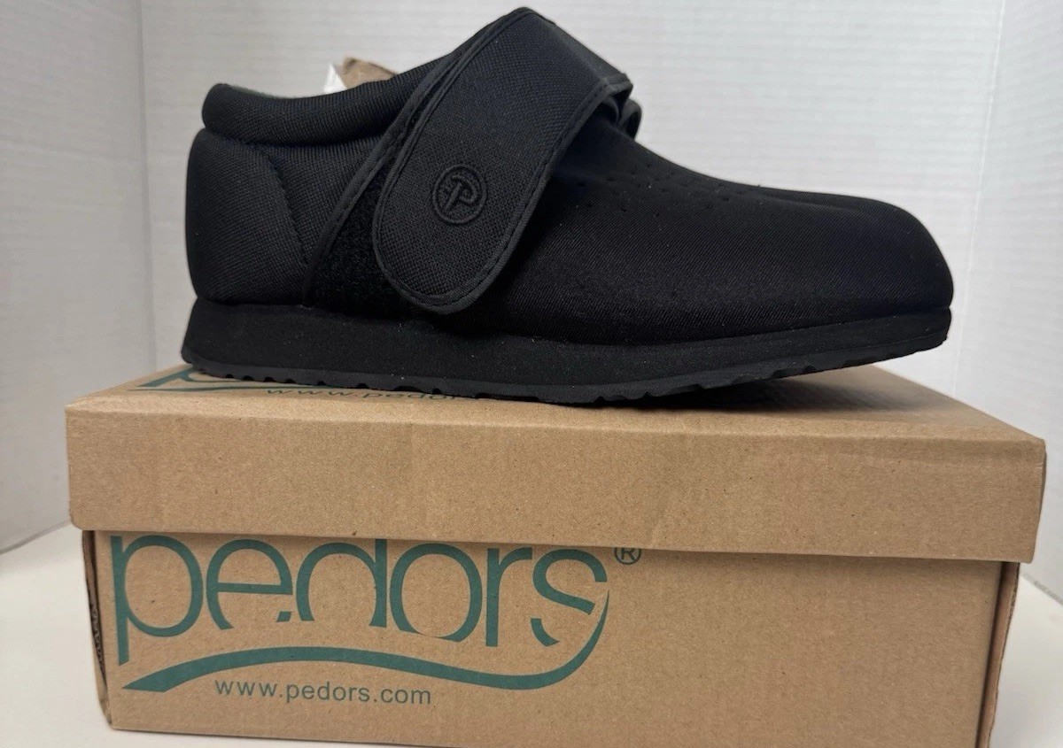 NEW Pedors 600 Black Orthopedic Diabetic Stretch Shoes Mens 6 Womens 8 Edema