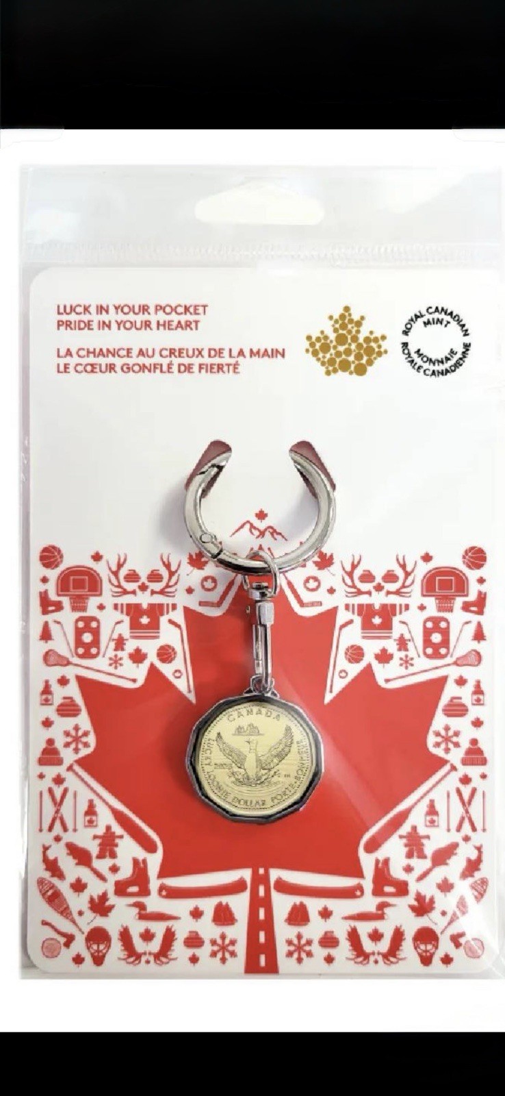 2026 Royal Canadian Mint  Lucky  Loonie Keychain 2026 FIFA