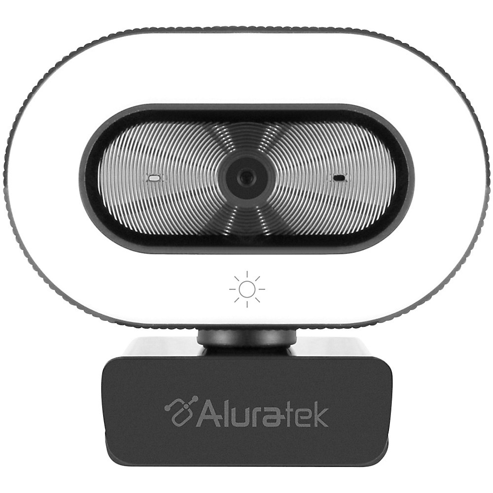 Aluratek 1080P USB Webcam wAdjustable Lighting, Autofocus & Dual Mics