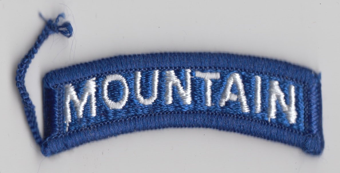 Vintage US Army Mountain Patch Insignia Tab Scroll Color Military Division