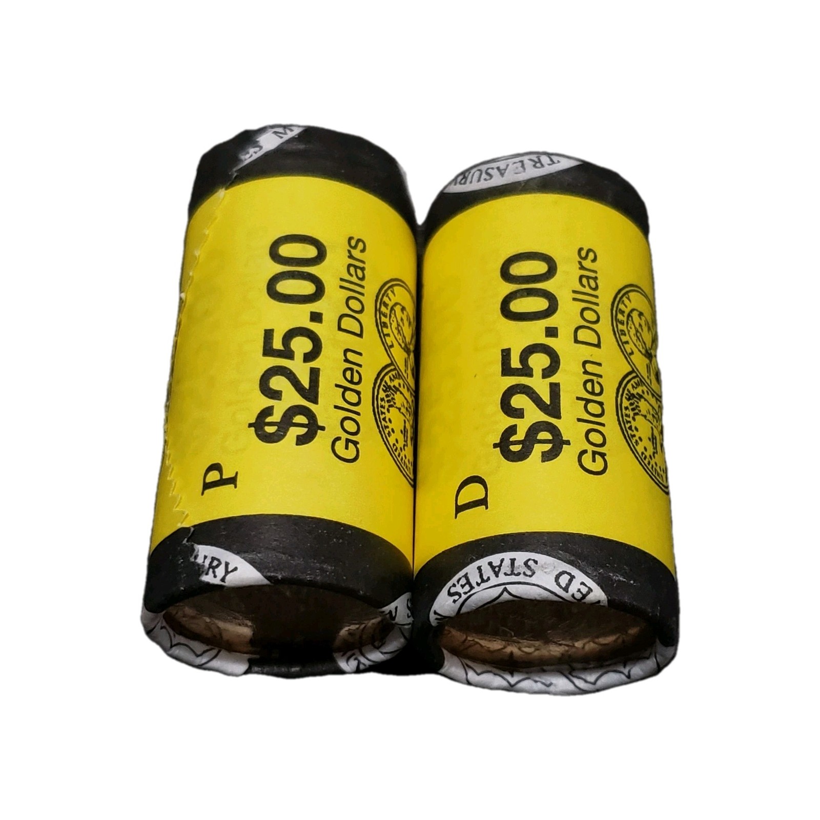 2007-D and 2007-P Rolls of Sacagawea Mint Golden Dollar(s) - 50 Coins!