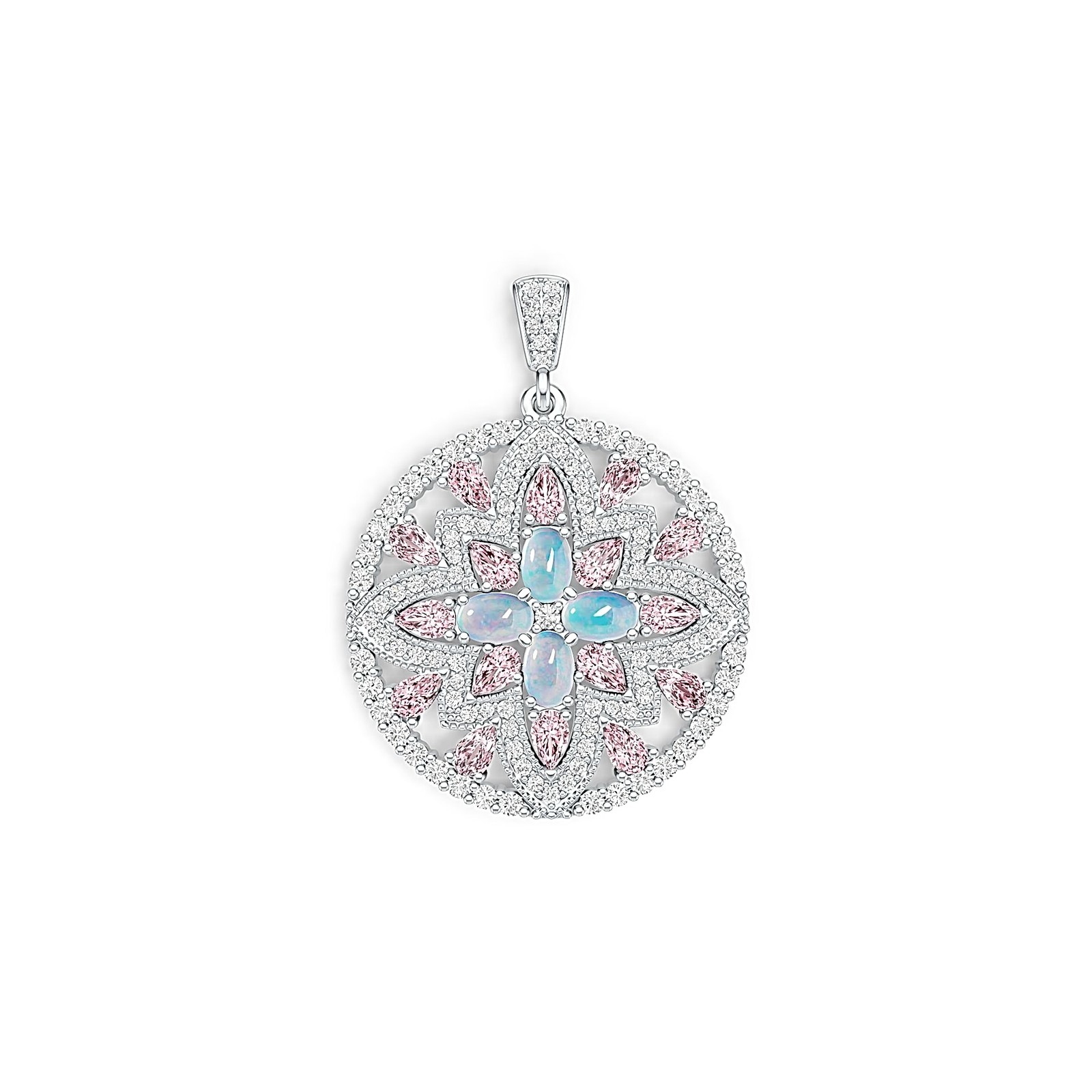 Sterling Silver Semi Mount Pendant Setting Oval OV 6X4mm PE 5X3mm