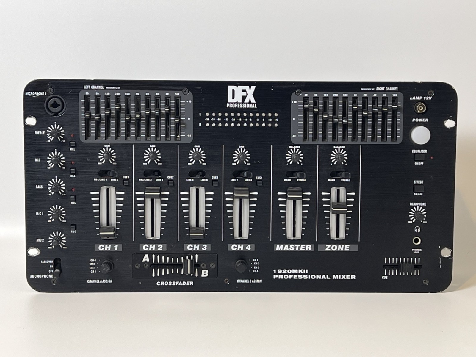 DFX PROFESSIONAL 1920MKll professional DJ Mixer - Untested / Parts / Repair