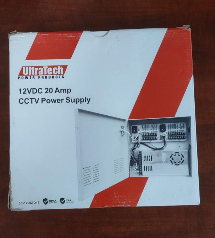 UltraTech 0E-1220AD18 18-Channel 20A CCTV Power Supply