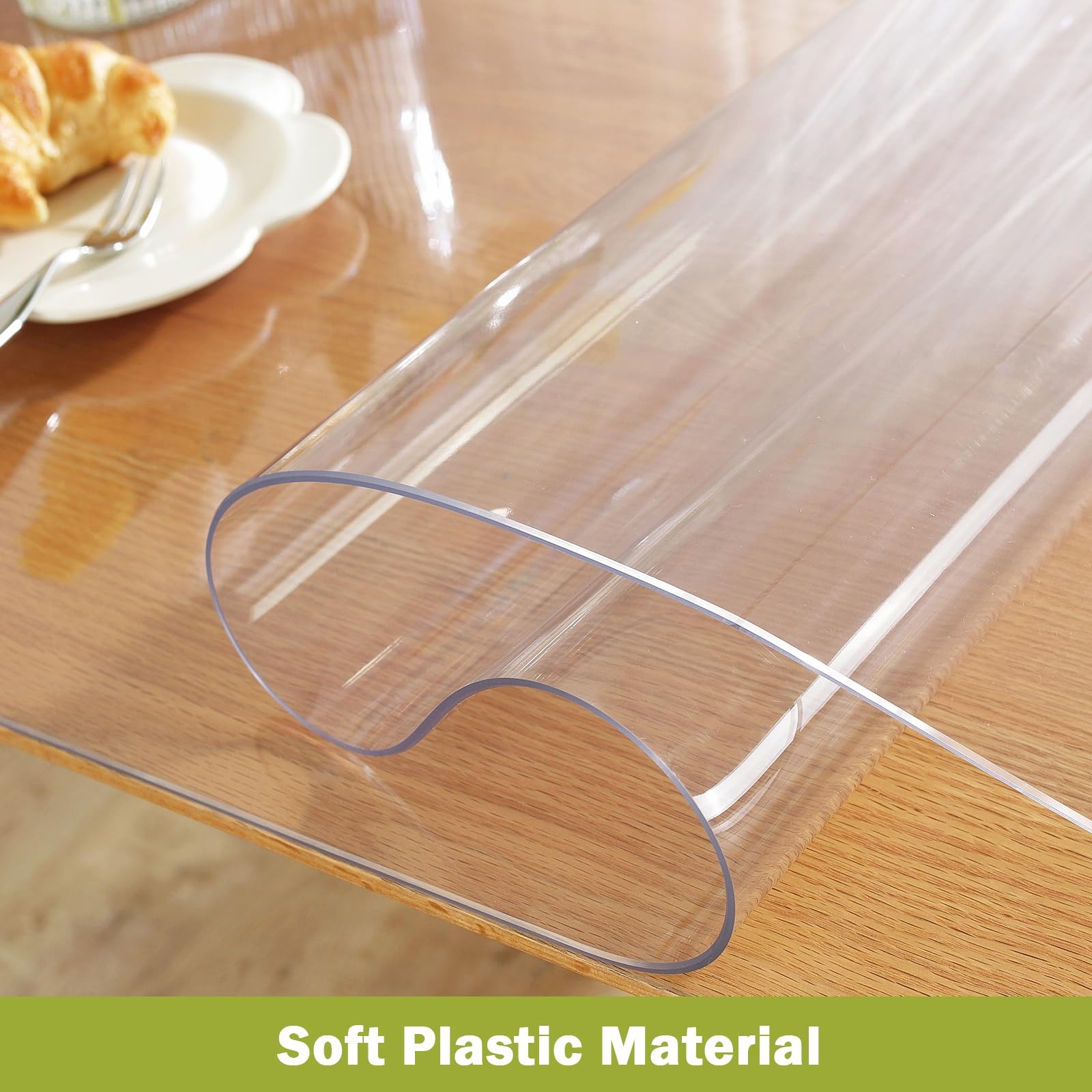 OstepDecor Clear Table Cover Protector 36" x 60" (Rectangular), Crystal