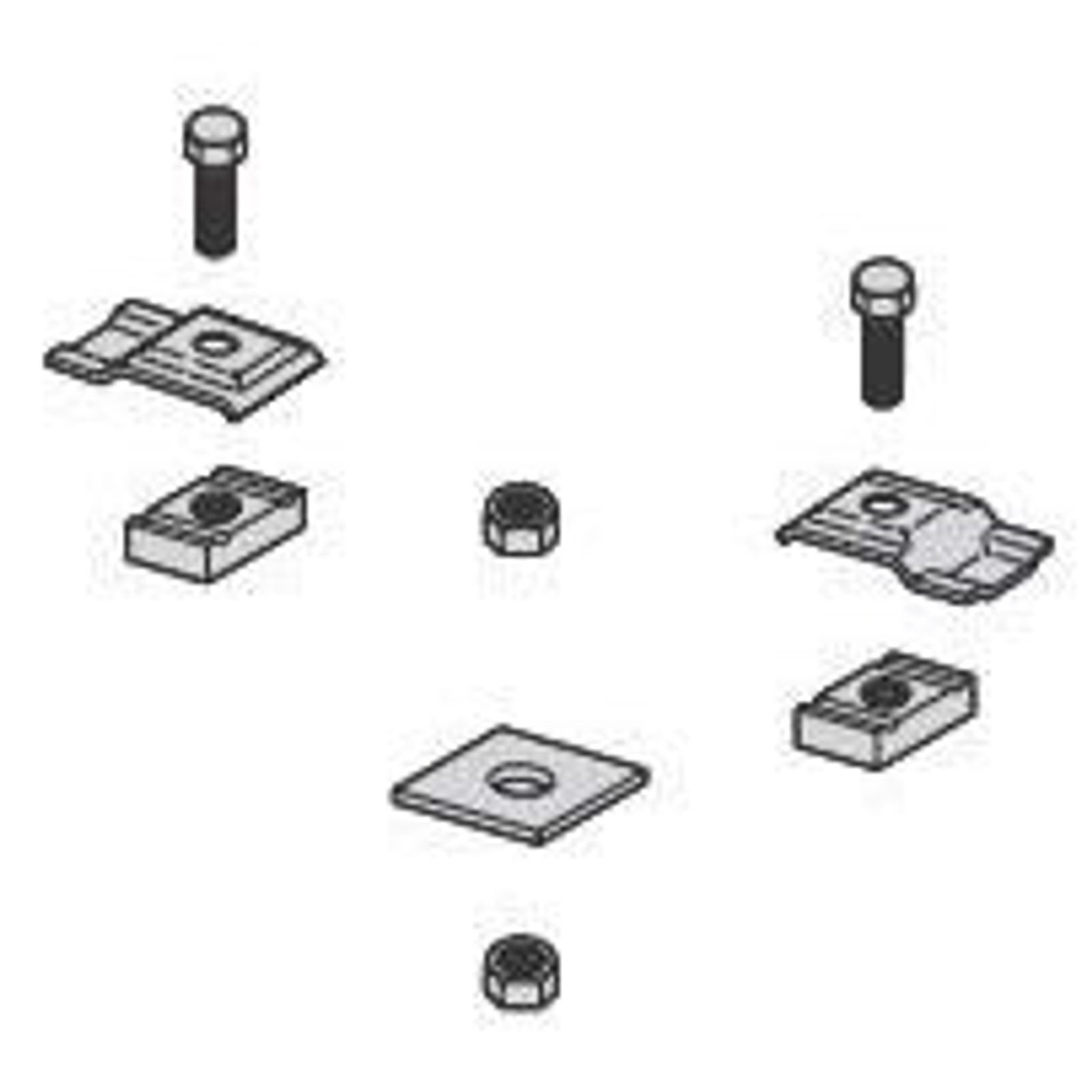 B-LINE 9ZN-1205, Cable Tray Clamp, 2-1/4" L, G90, Cable Tray Clamp, 1pc
