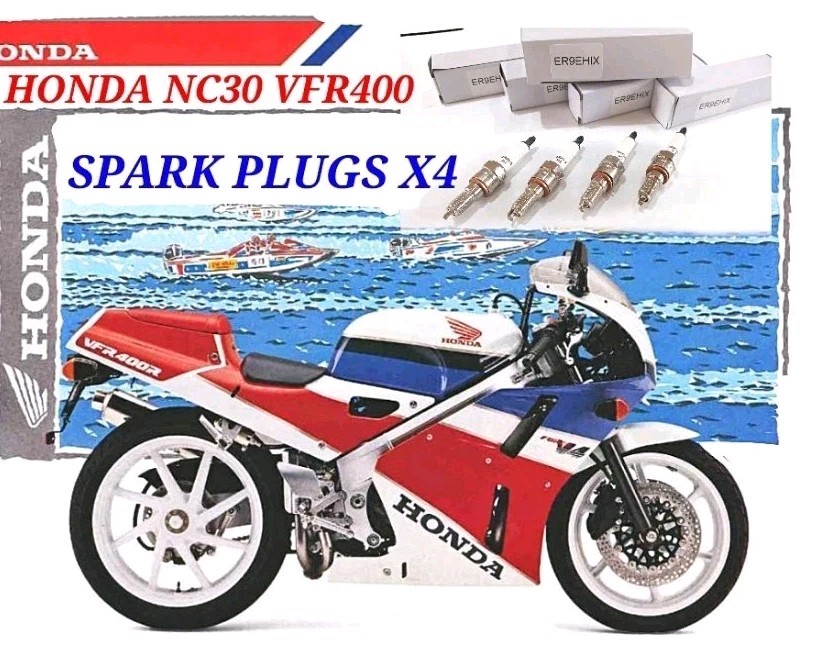 Honda (VFR 400 NC30) NGK ER9EH/ER9EHIX UPGRADE  Spark Plugs x4 OFFER!!