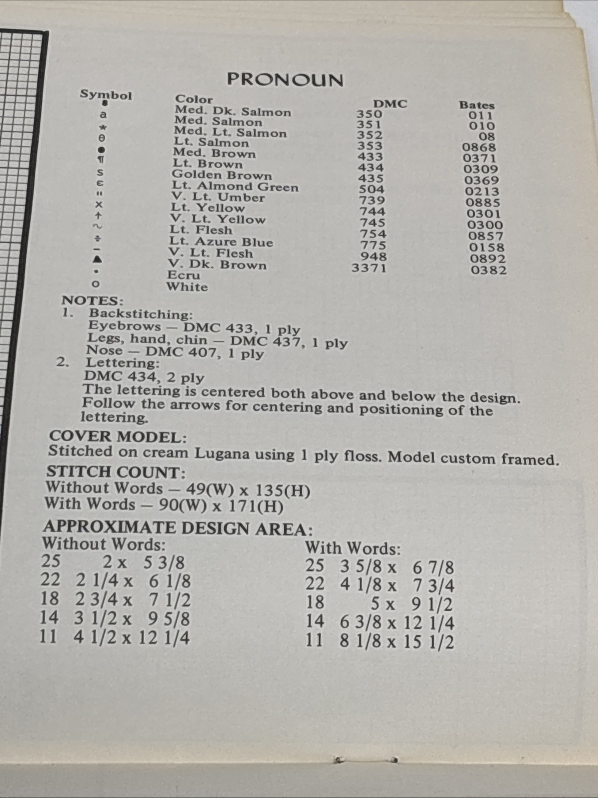 June Grigg Graphs for Grammar Book 16 Cross Stitch Pattern