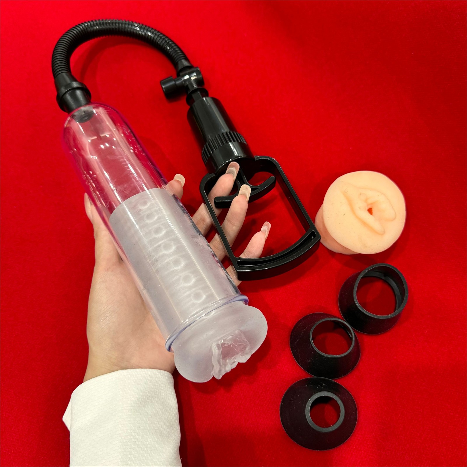 Vacuum Penis Pump for Male Penis Enhancement Enlargement with 3 Rings 2 Sleeves