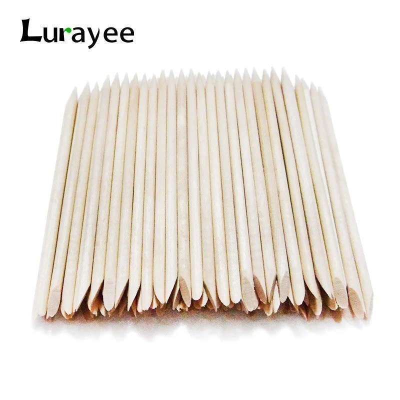 10-200PCS Orange Sticks for Nails - Wooden Cuticle Pusher & Remover Set
