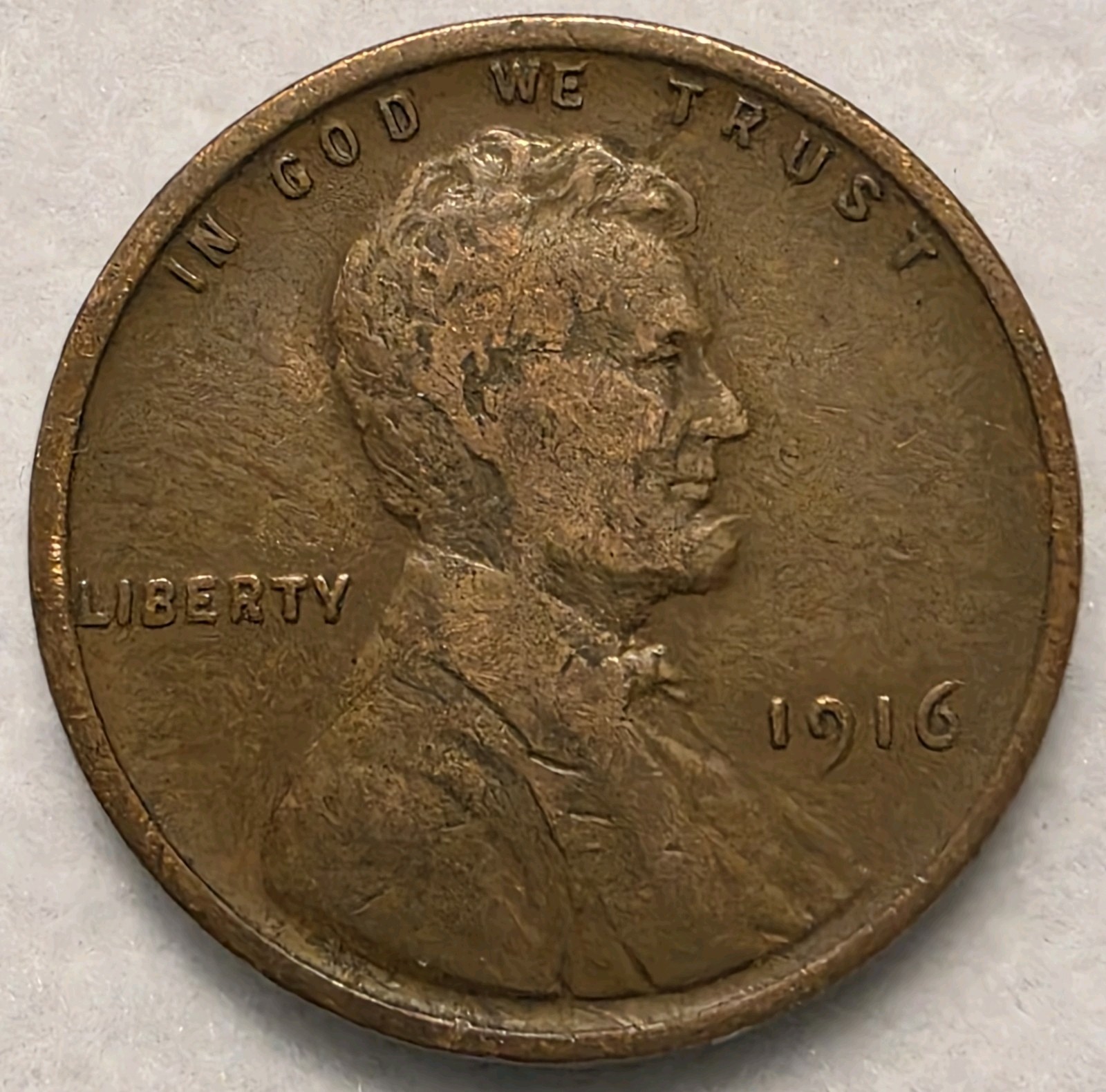 1916 Lincoln Wheat Penny 1c Us Coin Philadelphia Mint