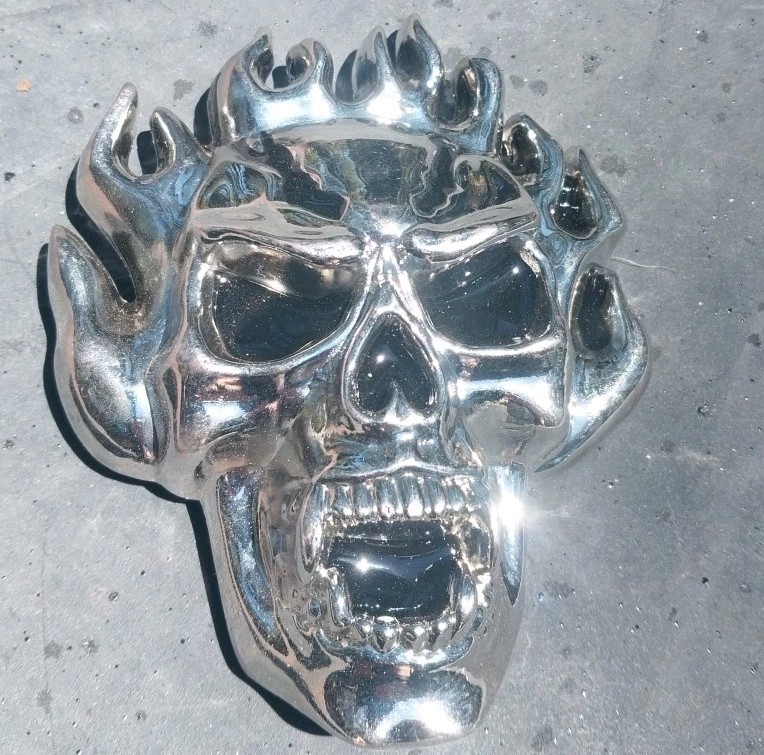 Flaming Skull Belt Buckle Metal Belt Buckle