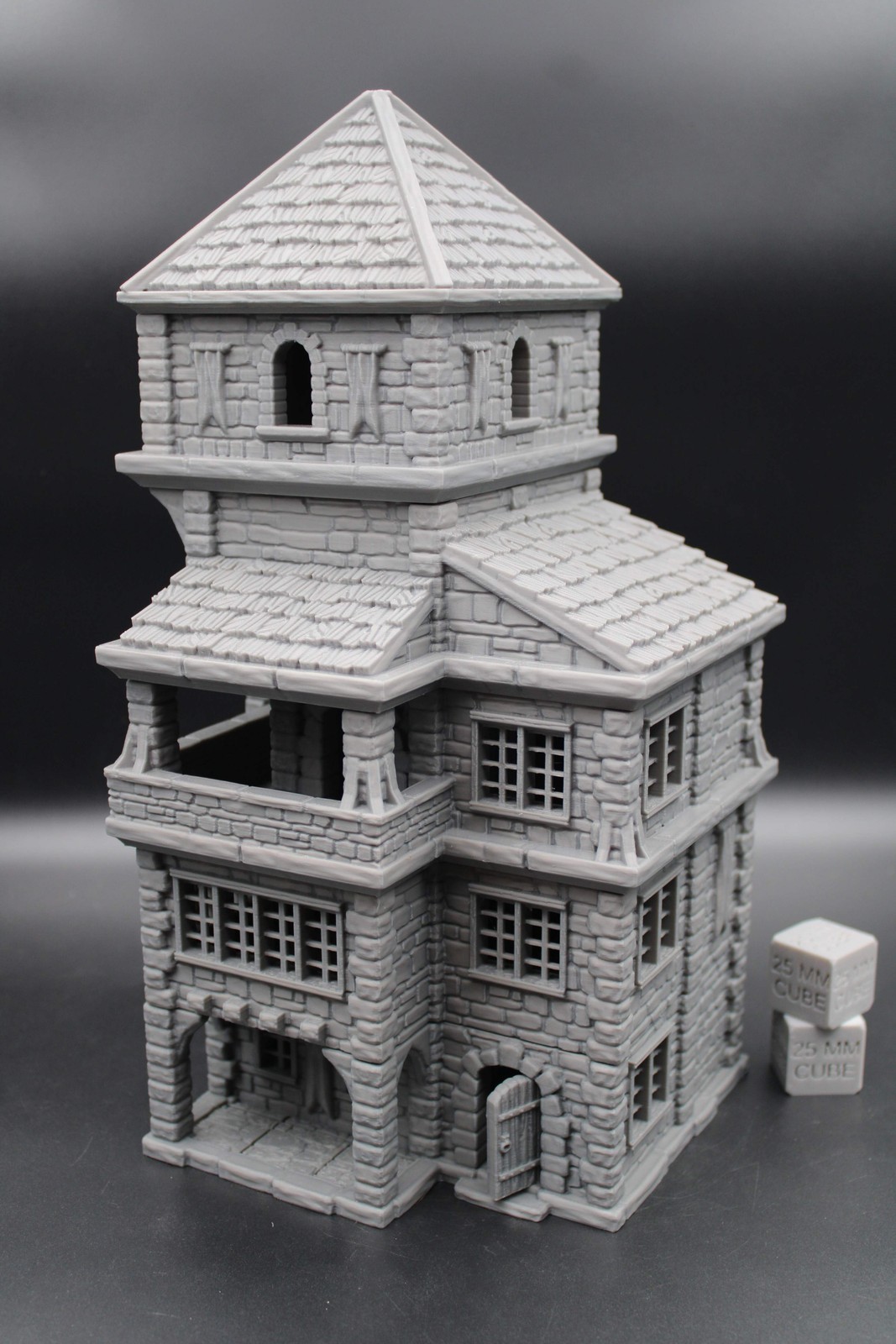 Tabletop Terrain Seaside Wood Roof 5 Story Short Tower House Dnd Rpg Wargame Ski