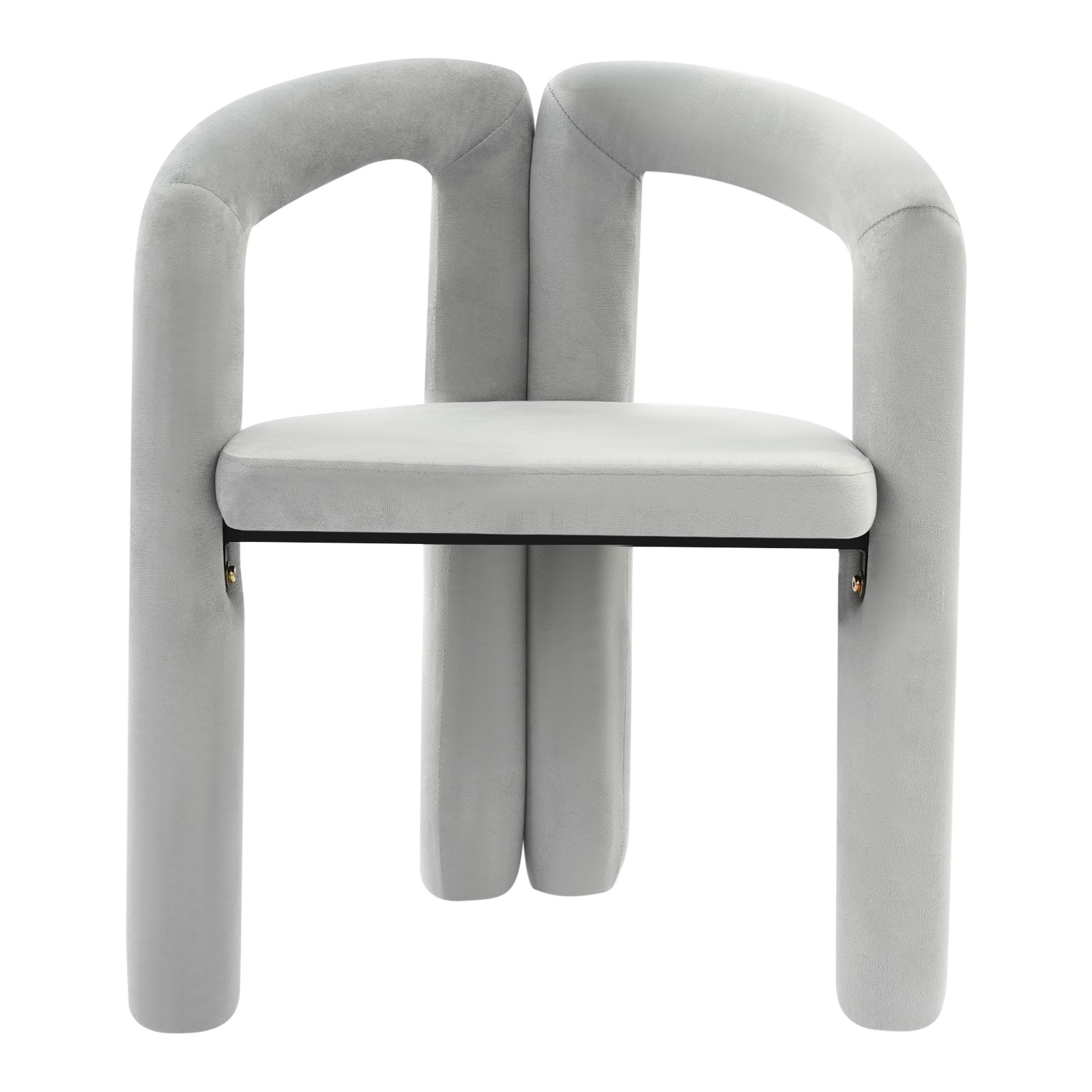 Makeup Vanity Chair with Backrest Comfy Modern Upholstered Seat Stool Gray NEW