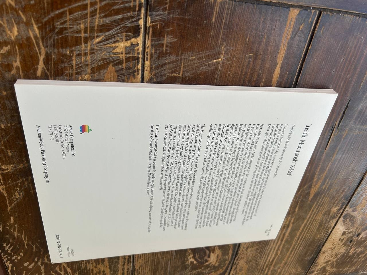 Inside Macintosh X-Ref 1988 Vintage Apple Programming Book Signed As-Is