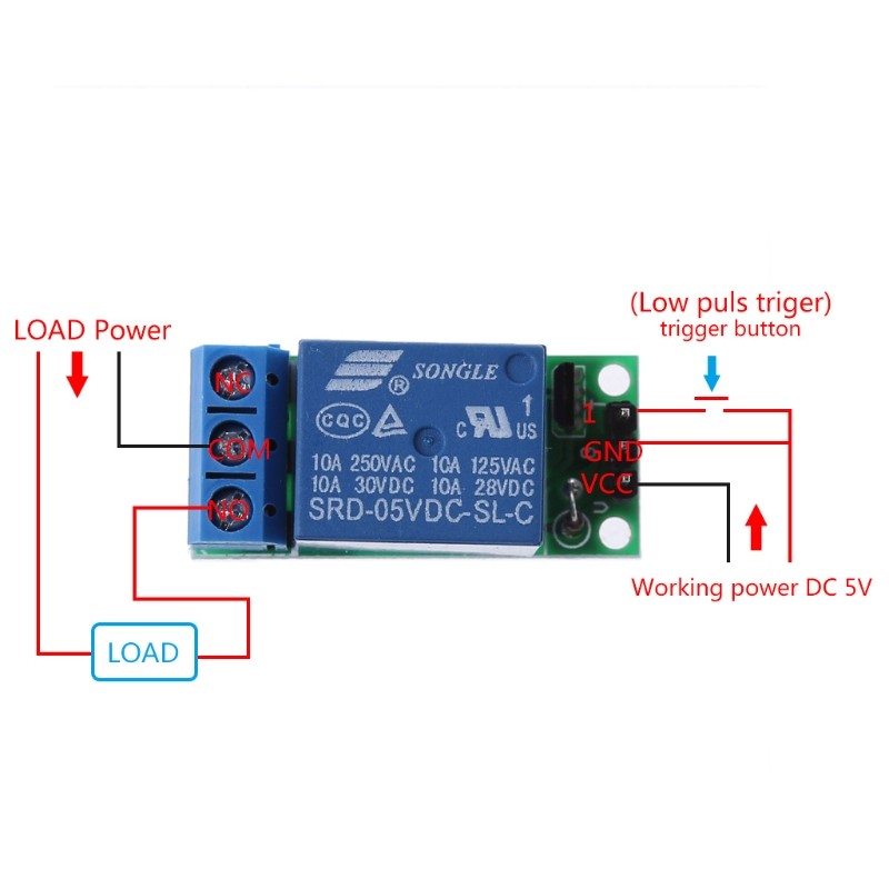 Flip Flop Latch Relay Module Bistable Locking Switch Trigger Board Low level