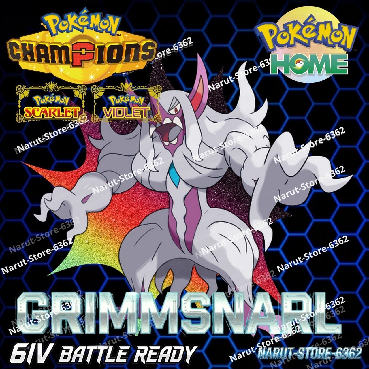 GRIMMSNARL 🔥6IV SHINY POKEMON HOME🔥Pokemon CHAMPIONS