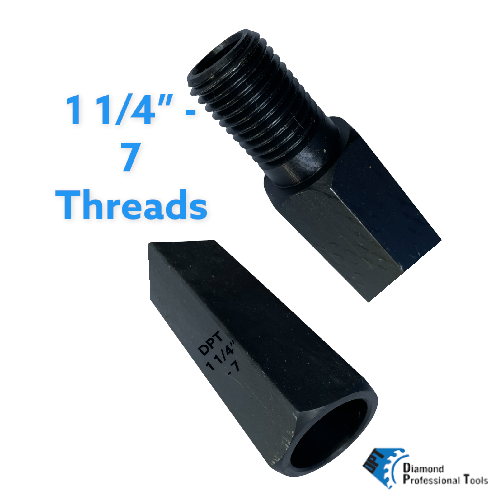 2 Pack Shaft Extension Adapter for Core Drill Bits 1/4"-7 Thread 12" Length