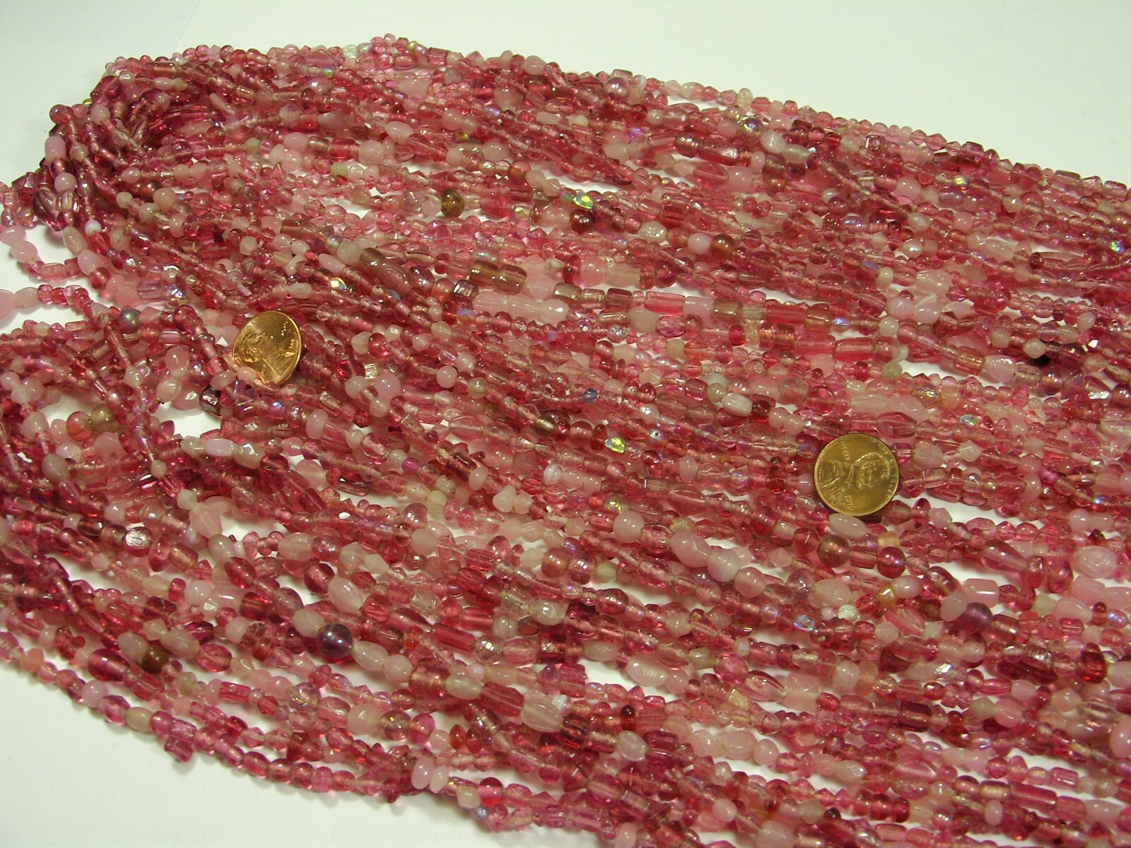 30 Strands 36" India Handmade Assorted Color Glass Beads Wholesale Bulk (CT-48)