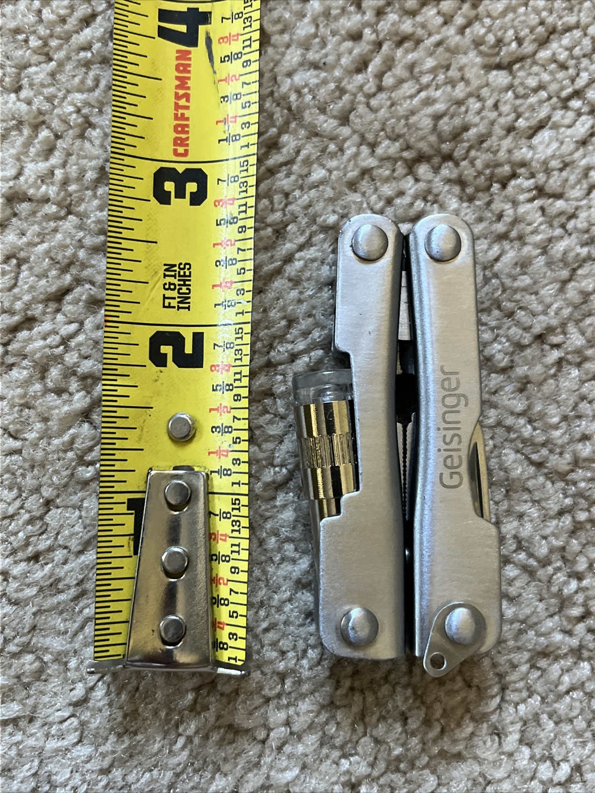 10 Function Mini Stainless Steel Pocket Pliers Knife Multitool w/ LED Flashlight
