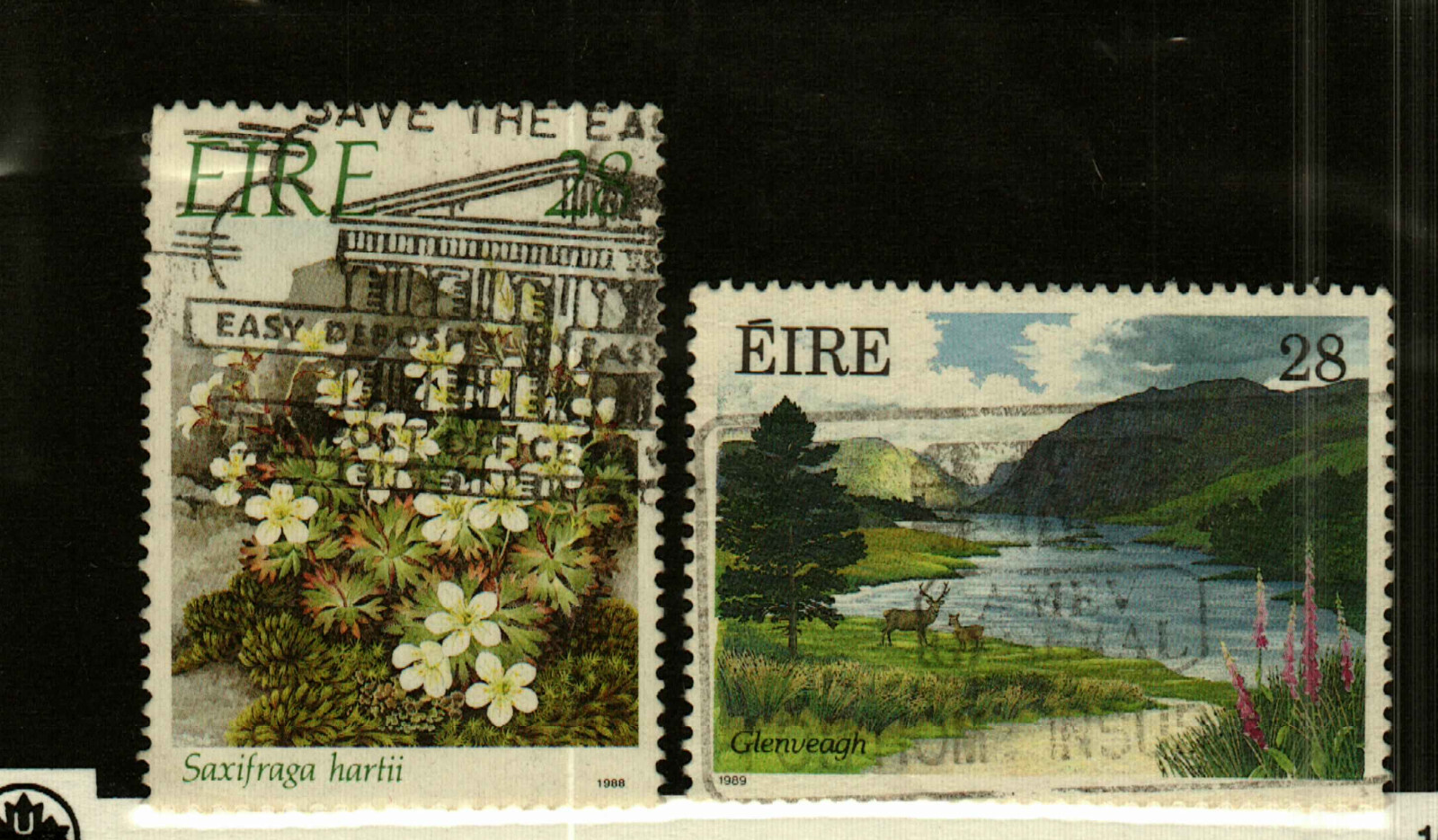 Ireland #721, 741 used flowers