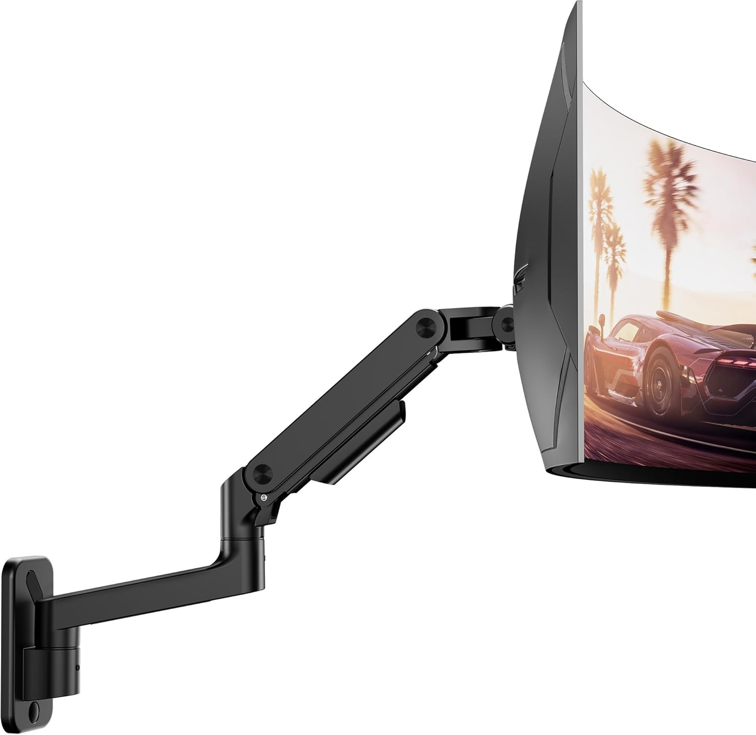 Wall Mount Monitor Arm for 17-49 Inch Ultrawide Screens, Black | Heavy Duty Sing