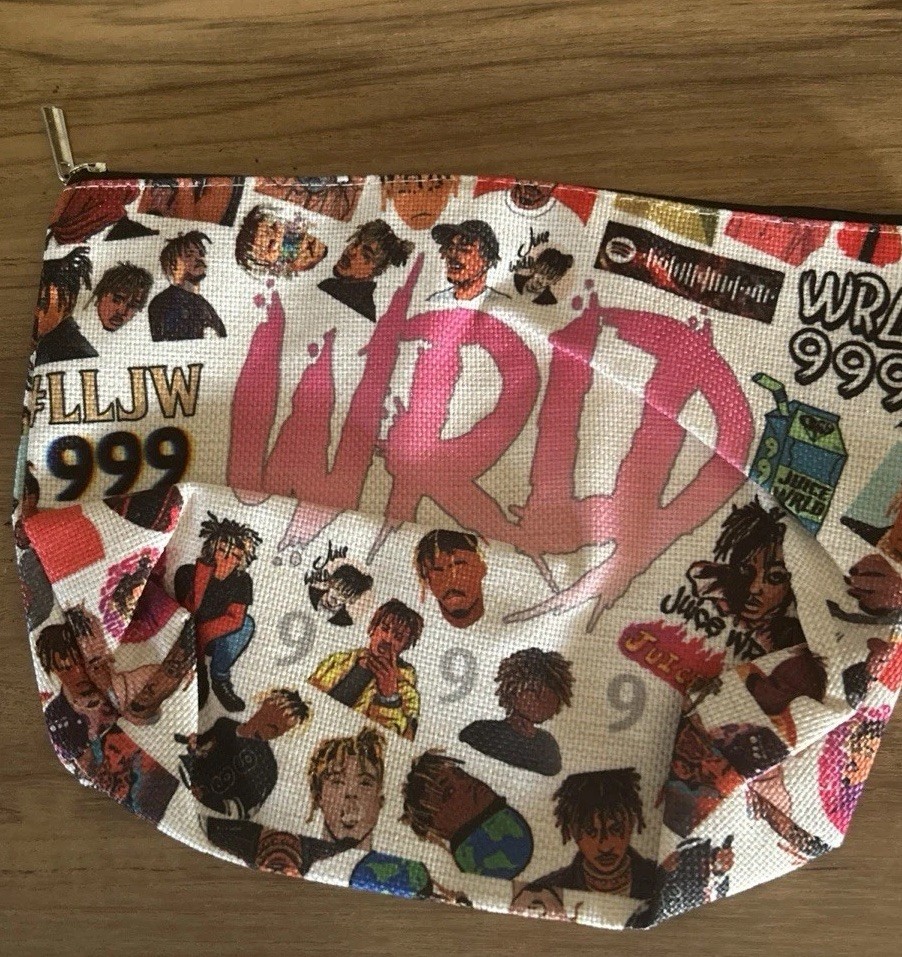 NWOT Juice Wrld Pouch Hip Hop 999 Rap Small Make Up Or Travel Bag