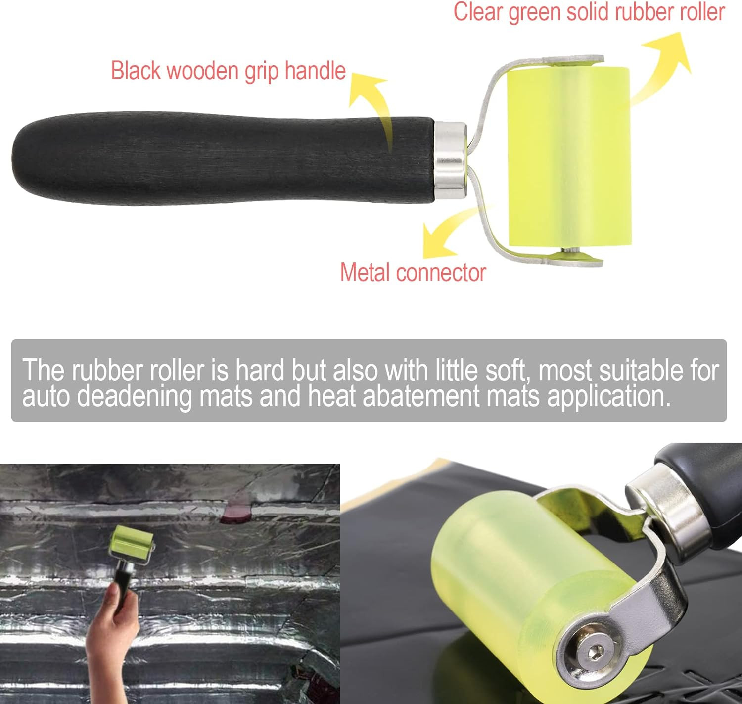 Sound Deadener Roller Tool Car Sound Deadening Roller Roller Set, Seam Roller